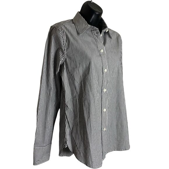 J Crew Button Up Shirt Womens 2 Striped Slim Fit Stretch Cotton Poplin AW239 NWT - Picture 5 of 13